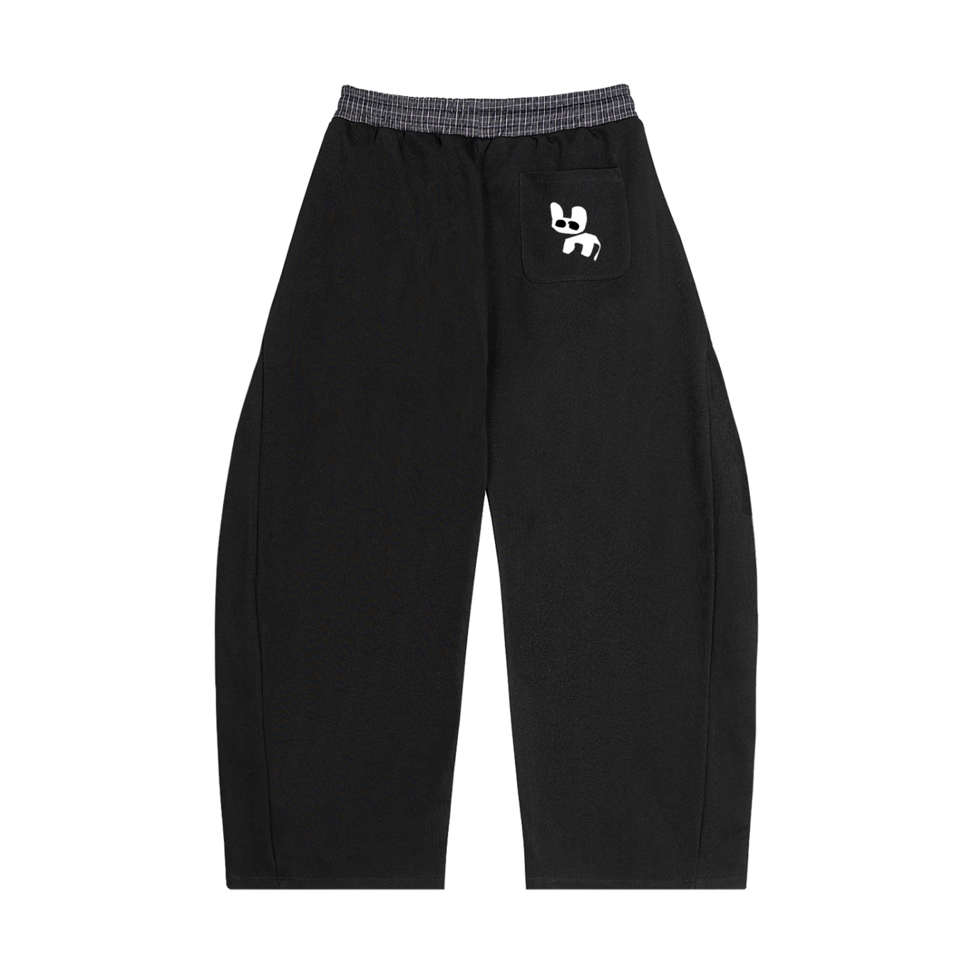Plaid Waistband Barrel Sweatpants