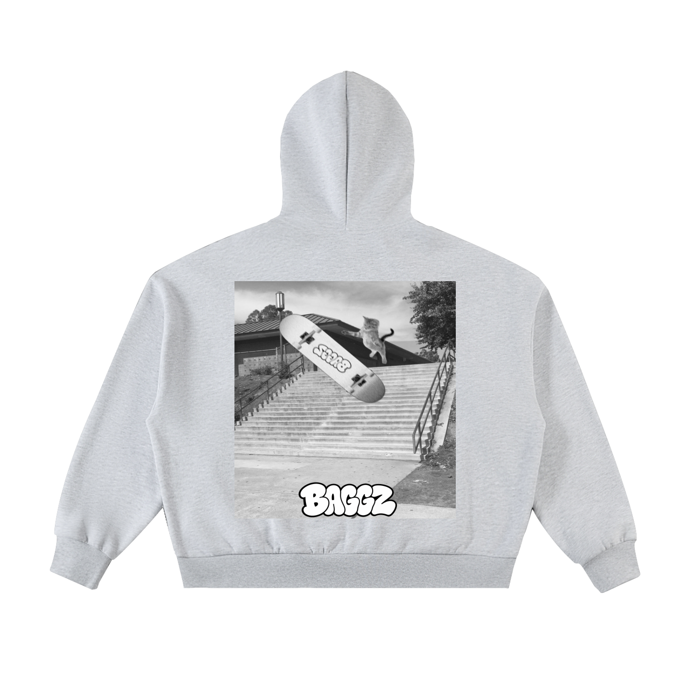 Fleeced Full-Zip Boxy Hoodie