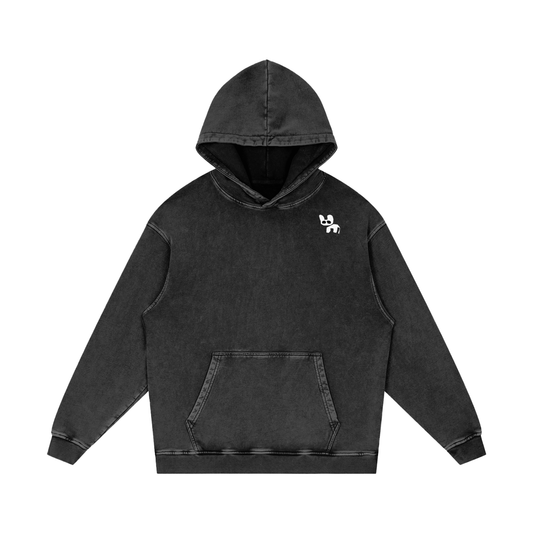 Snow Washed Loose Cotton Hoodie