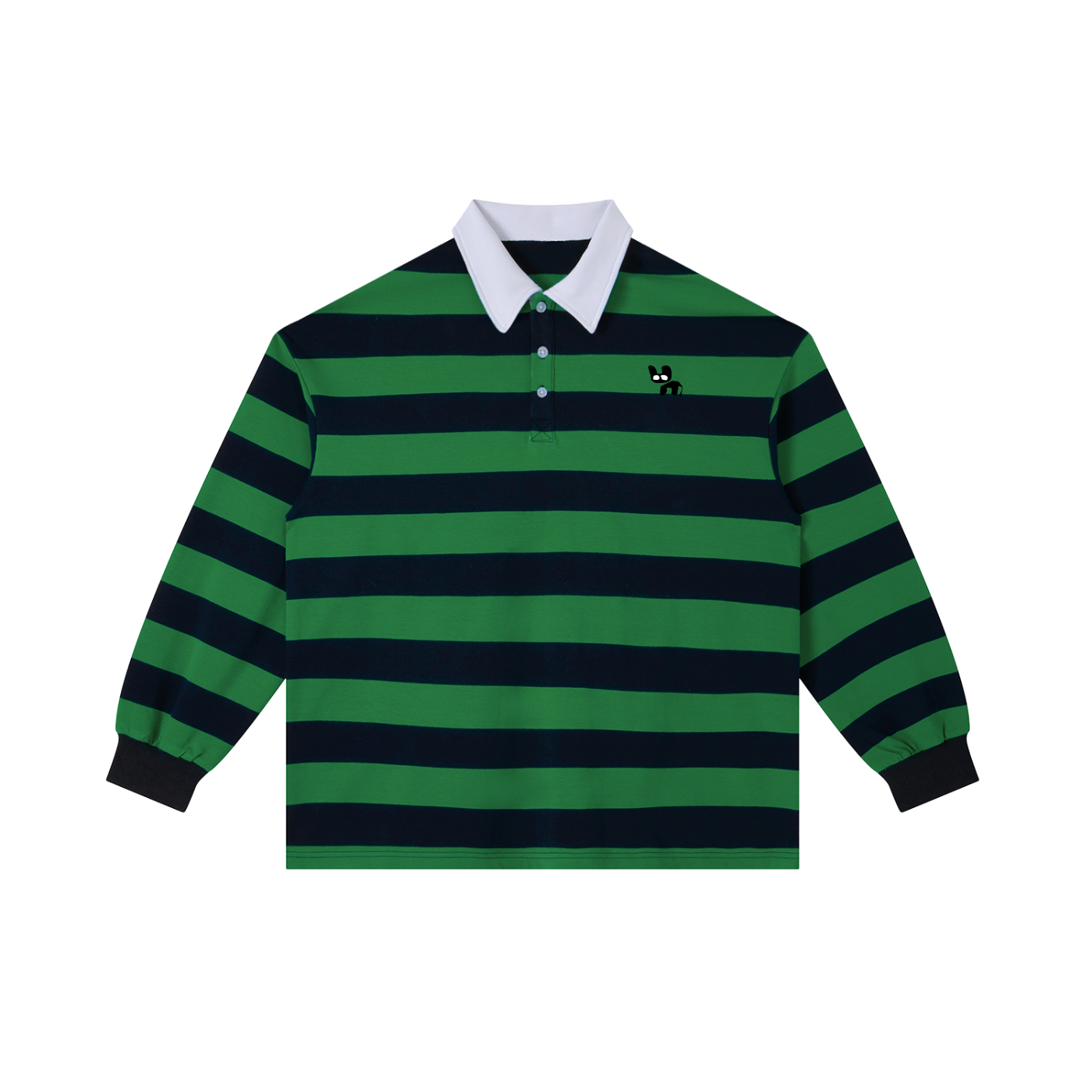 Color Block Stripe Polo Shirt