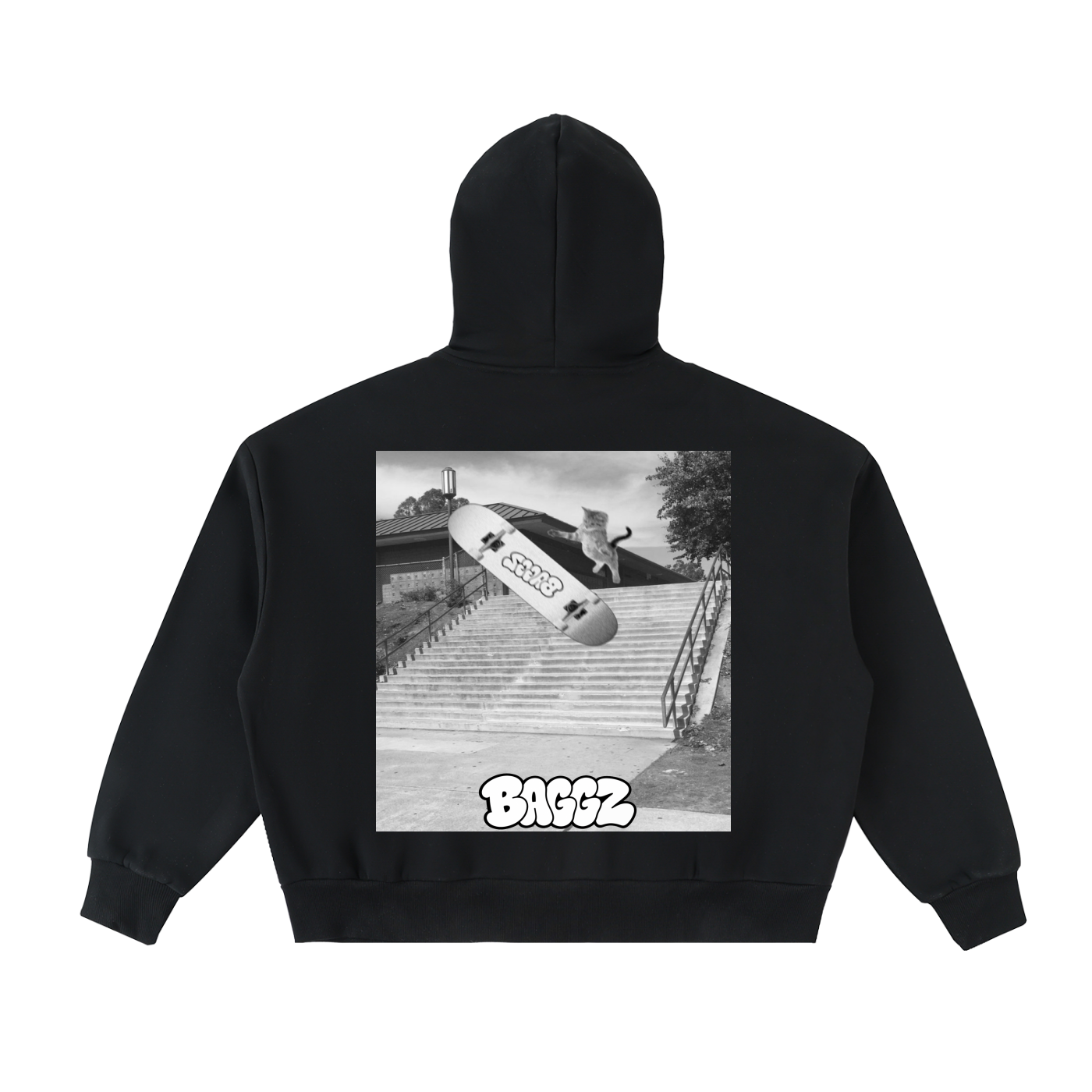 Fleeced Full-Zip Boxy Hoodie